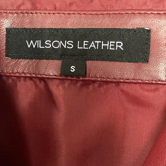 Women’s Red Leather Moto Jacket Size Small - Picture 2 of 7